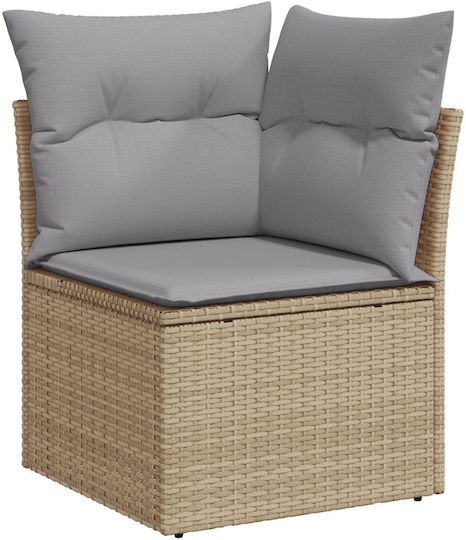 Garten- und Outdoor-Möbelsets Typsatz Wohnbereich 7 Stück Beige mit Kissen