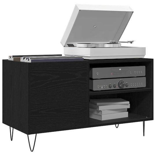 vidaXL Platten Hi-Fi Möbel Schwarz 38x84.5x48cm