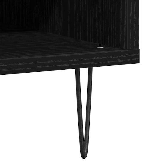 vidaXL Platten Hi-Fi Möbel Schwarz 38x84.5x48cm