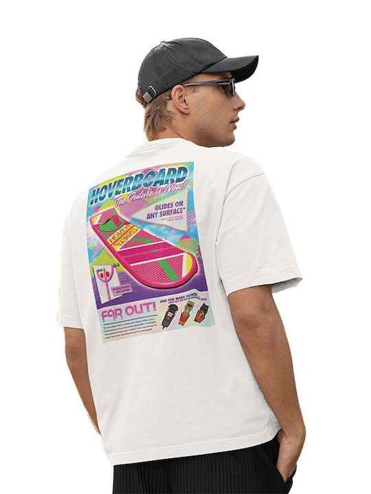 Cotton Division Oversize T-shirt White Back To Future Hoverboard Far Out Mbfto002 Cotton Division Oversize T-shirt White Back To Future Hoverboard Far Out Mbfto002