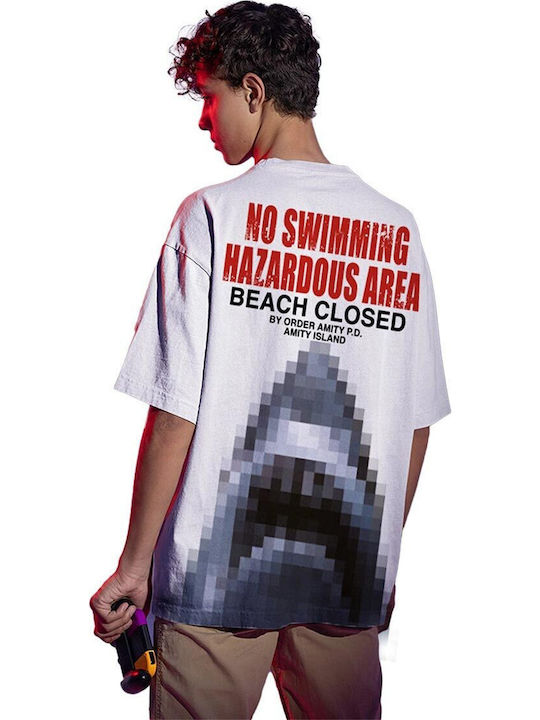 Cotton Division Oversize T-shirt Jaws Hazardous Area Mjato004