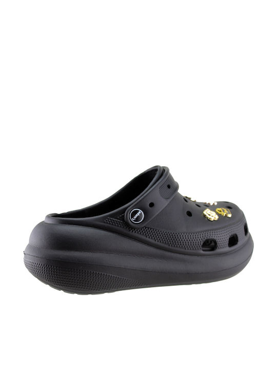 Adam's Shoes Γυναικεία Σαμπό Μαύρα