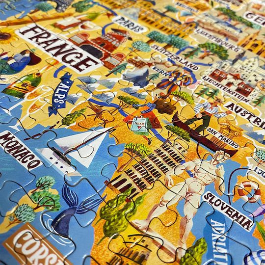 Illustrated Puzzle 1000pcs Map of Europe