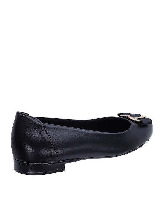 Leather Ballerinas Black
