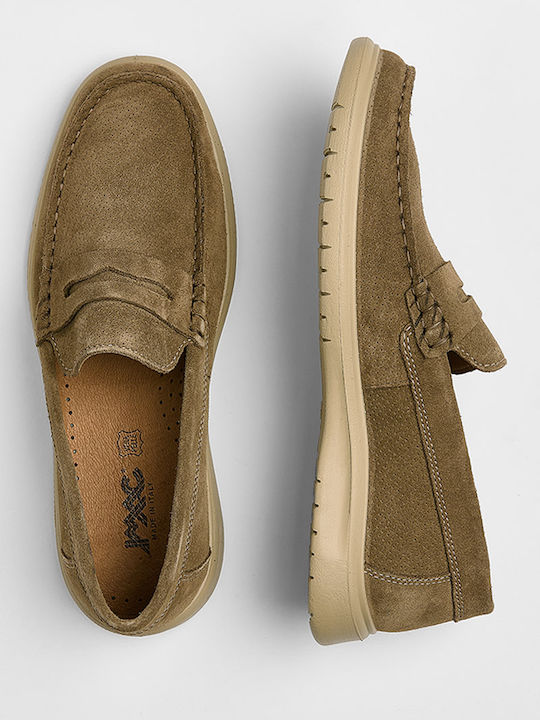Δερμάτινα Ανδρικά Loafers σε Καφέ Χρώμα