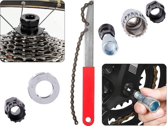 Set de unelte pentru bicicletă – Cheie pentru demontarea casetei și unelte de întreținere 5907451352960 Verk Group