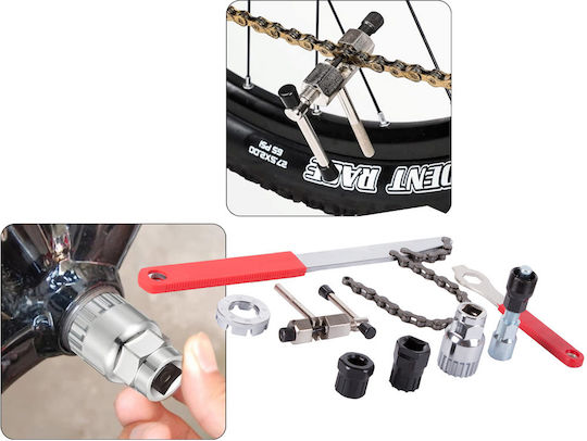 Set de unelte pentru bicicletă – Cheie pentru demontarea casetei și unelte de întreținere 5907451352960 Verk Group