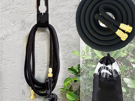 Zola Gartenschlauch Flexibel Erweiterbar Aufsatzkopf Aufbewahrungstasche 20-60 M Schwarz