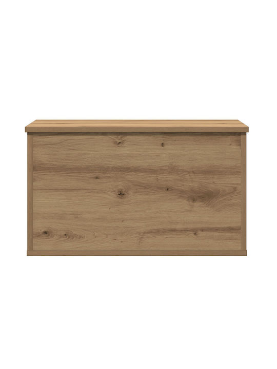Aufbewahrungsbox mit Deckel Künstliches Eichenholz 60x35x35 cm