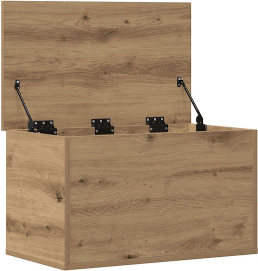 Aufbewahrungsbox mit Deckel Künstliches Eichenholz 60x35x35 cm