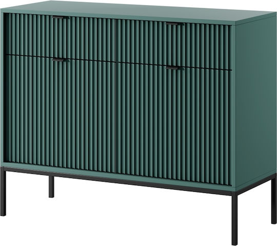 Sideboard Nova Wooden with Drawers Green + Anthracite 104x39x83cm