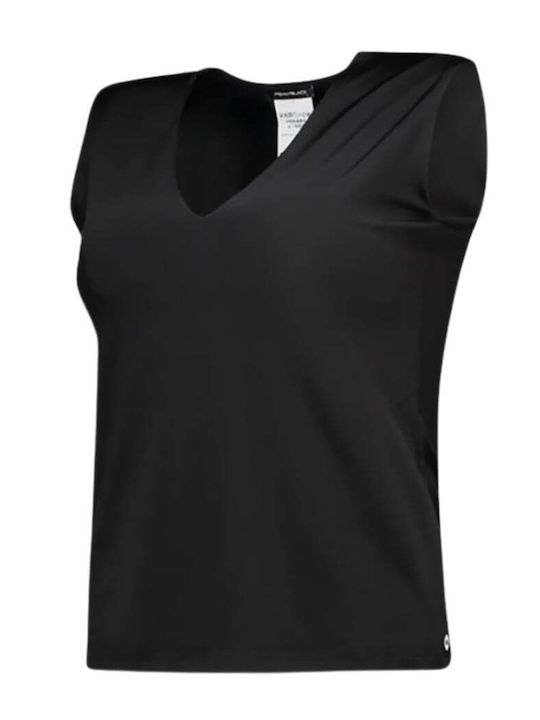 Women's Summer Blouse Sleeveless Black