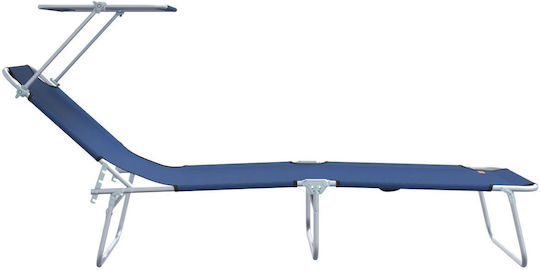 Folding Sunbeds 2 Pieces Blue Cover 600d Oxford Fabric