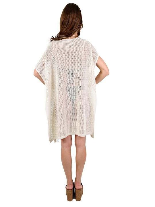 Aquablue Women's Mini Caftan Beachwear White