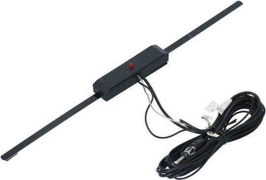 Carpoint Antenă Auto Intern Parbriz 34cm cu LED-uri în Culoare Negru