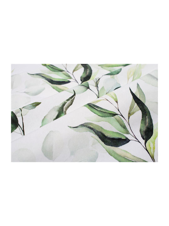 Dimcol Τραπεζομάντηλο Αλέκιαστο Σετ 2τμχ White-green 140x300εκ.