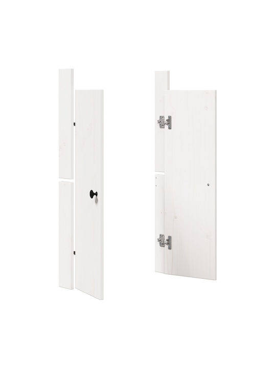 vidaXL Ușă De Dulap Rectangular Din Lemn Masiv Alb 50x82x9cm 868171
