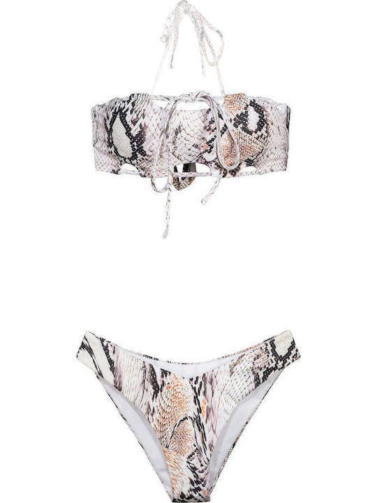 Set Bikini Animal Print Snake Print