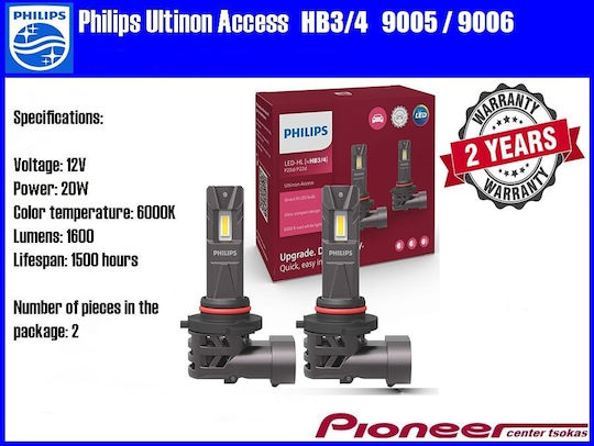 Philips Λάμπες Αυτοκινήτου Ultinon Access LED 6000K Ψυχρό Λευκό 12V 20W 2τμχ