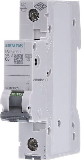 Siemens Automatischer Schutzschalter 10A Einpolig AC 5SL4110-7