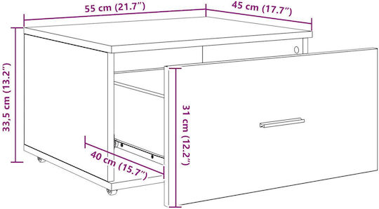 Cabinet de depozitare din lemn L55xW45xH33.5buc