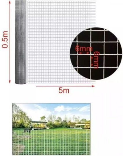 Wire Fencing Galvanized with PVC Coating Silver
