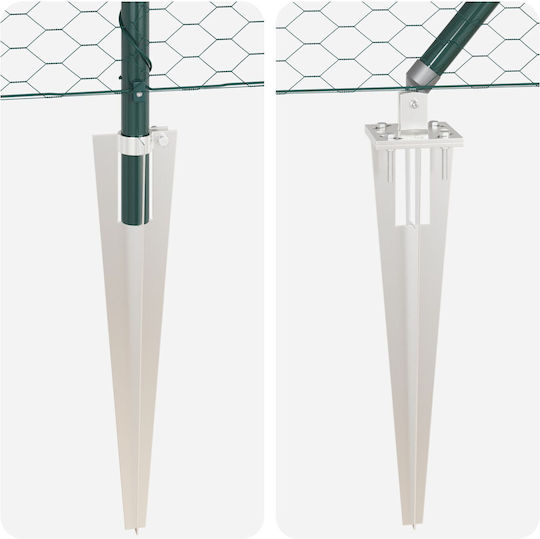 Gard hexagonal Vidaxl verde 1,6x25 m oțel Vidaxl stâlpi de gard ciocan 13 buc 32 m 180cm oțel galvanizat verde