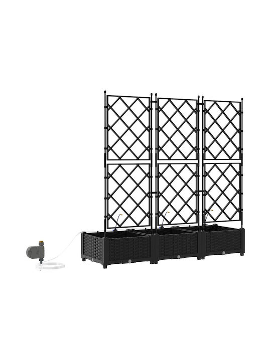 Garden Planters Irrigation System 3 Pieces Black