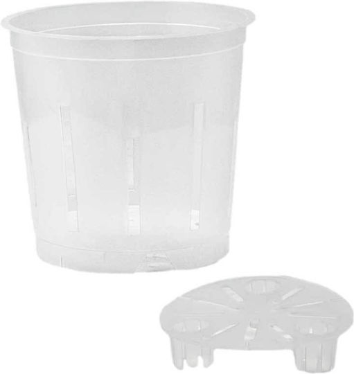 Leni Design Pot Plastic Transparent 11.4x11.4x10.7cm.