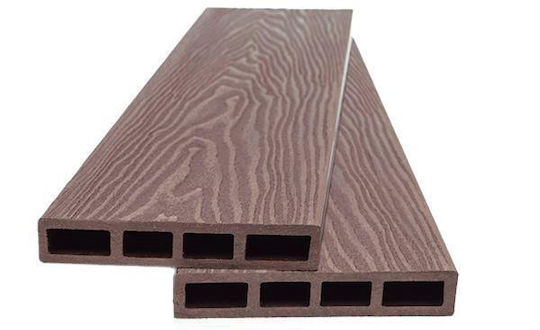 Newplan Deck Περίφραξης Κήπου από WPC 360x12x2εκ. Καφέ