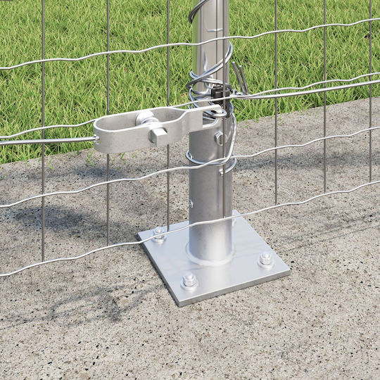 Vidaxl Zaunpfosten-Basen 13 Stück 32mm Verzinkter Stahl 3,2x3,2x68,5cm Silber