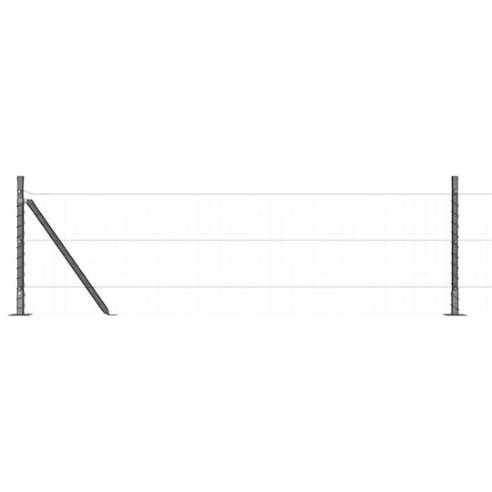 Vidaxl Fence Post Bases 13 pcs 32mm Galvanized Steel 3.2x3.2x70cm Grey