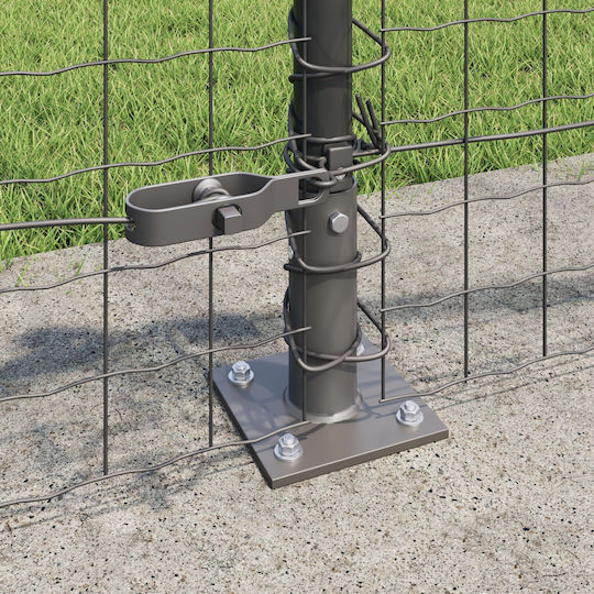 Vidaxl Fence Post Bases 13 pcs 32mm Galvanized Steel 3.2x3.2x70cm Grey