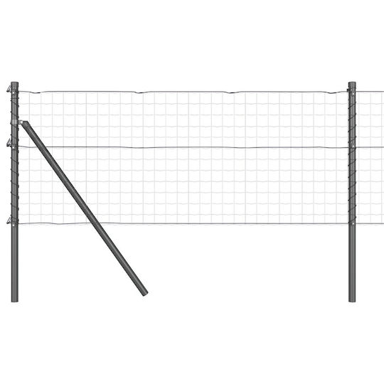 Vidaxl Zaunpfosten 13 Stk. Grau 32 mm Verzinkter Stahl 3,2x3,2x120 cm Grau