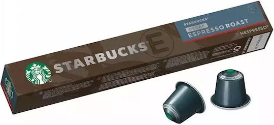 Starbucks Κάψουλες Espresso Roast Decaffeine Συμβατές με Μηχανή Nespresso 10caps