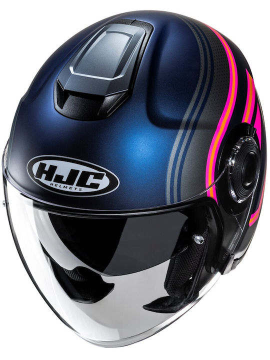HJC I40N Linia MC28SF Motorcycle Helmet Jet ECE 22.06 1350gr with Sun Visor