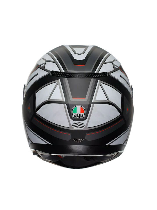 AGV K3 MPLK Rivia Matt Black/White Motorcycle Helmet Full Face ECE 22.06 1550gr with Pinlock and Sun Visor