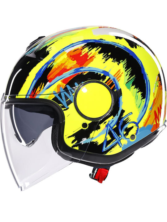 AGV Eteres Rossi Winter Test 2019 Motorcycle Helmet Jet ECE 22.06 1345gr with Sunvisor