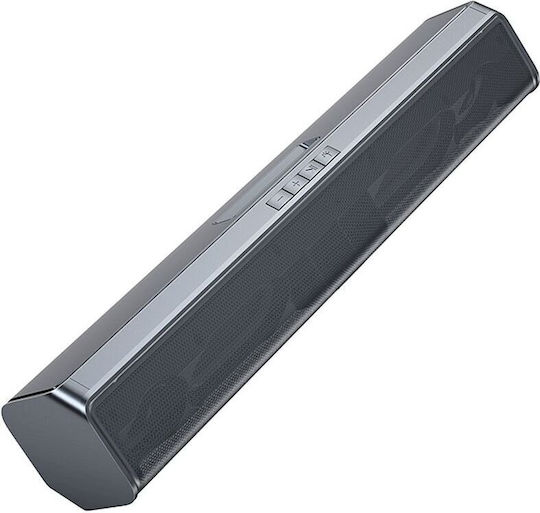 Hoco BS49 Bluetooth високоговорител 10W с радио и живот на батерията до 2.5 часа Metal Gray