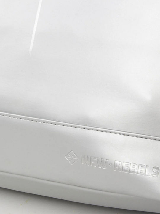 New Rebels Wasserdicht Tasche Rucksack für Laptop 15" in Silber Farbe 51.113540