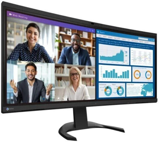 Eizo FlexScan EV3450XC-BK Ultrawide IPS HDR Curved Monitor 34.1" QHD 3440x1440