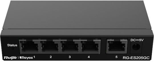 Ruijie RG-ES205GC v1 Unmanaged L2 Switch με 5 Θύρες Gigabit (1Gbps) Ethernet