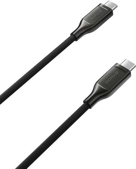 Nomad Kevlar Braided USB 2.0 Cable USB-C Male - USB-C 240W PD Black 0.3m