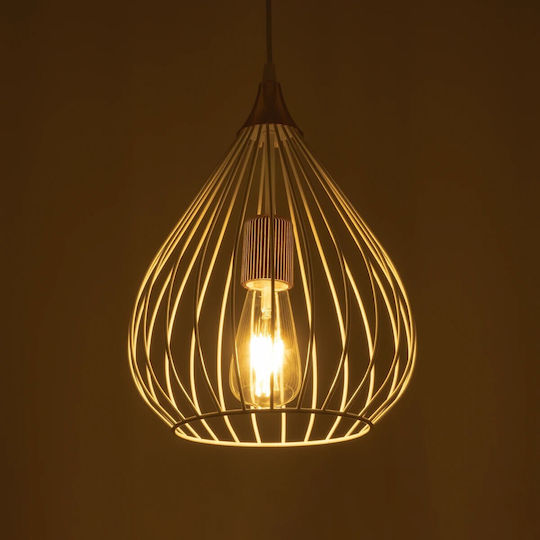 GloboStar Radiaro Κρεμαστό Φωτιστικό Λευκό 28x28x70εκ. GloboStar Radiaro Κρεμαστό Φωτιστικό Λευκό 28x28x70εκ.