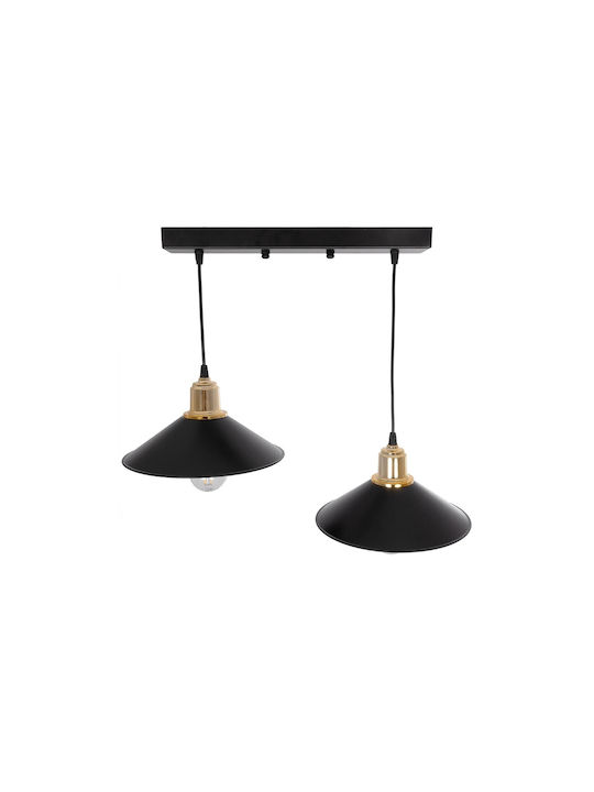 GloboStar Lucana Pendant Light Black Rail with Socket E27 40x25x75cm