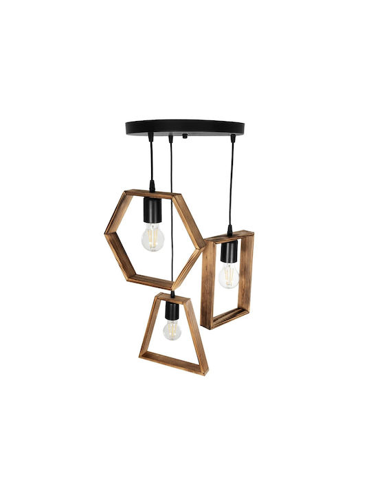 GloboStar Ember Hängelampe Schwarz mit Fassung E27 35x40x70cm.
