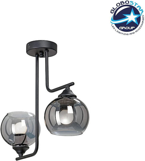GloboStar Glossa Κρεμαστό Φωτιστικό Μαύρο 30x15x54εκ.