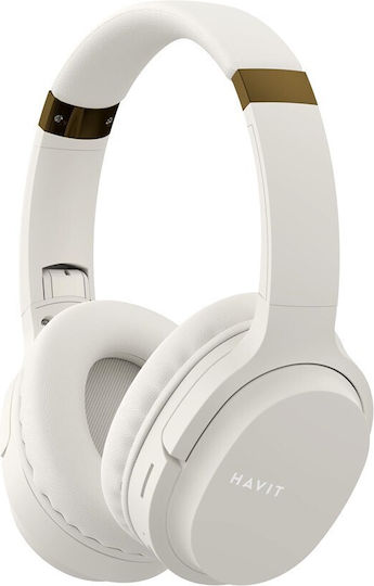 Havit I62 Ασύρματα Bluetooth Over Ear Ακουστικά με Ραδιόφωνο με 8 ώρες Λειτουργίας Χρυσά