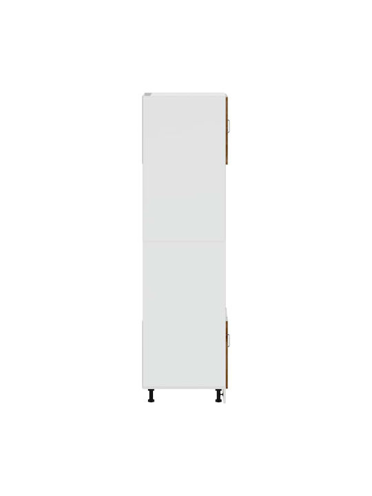 Vidaxl Dulapuri pentru Cuptor 2 Buc Porto Aspect Lemn Vechi Lemn Ingineresc 60x57x207cm Maro