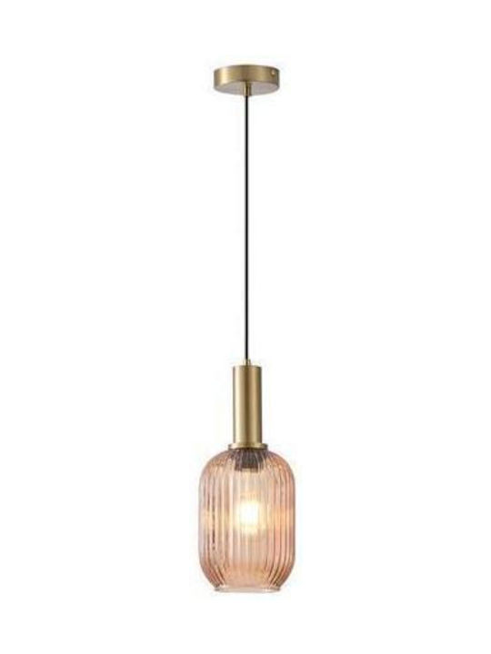 Eurolamp Topaz Hanging Ceiling Light Honey with E27 Socket 13x20x120cm
